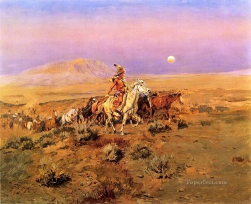 horse cats Painting - The Horse Thieves 1901 west America